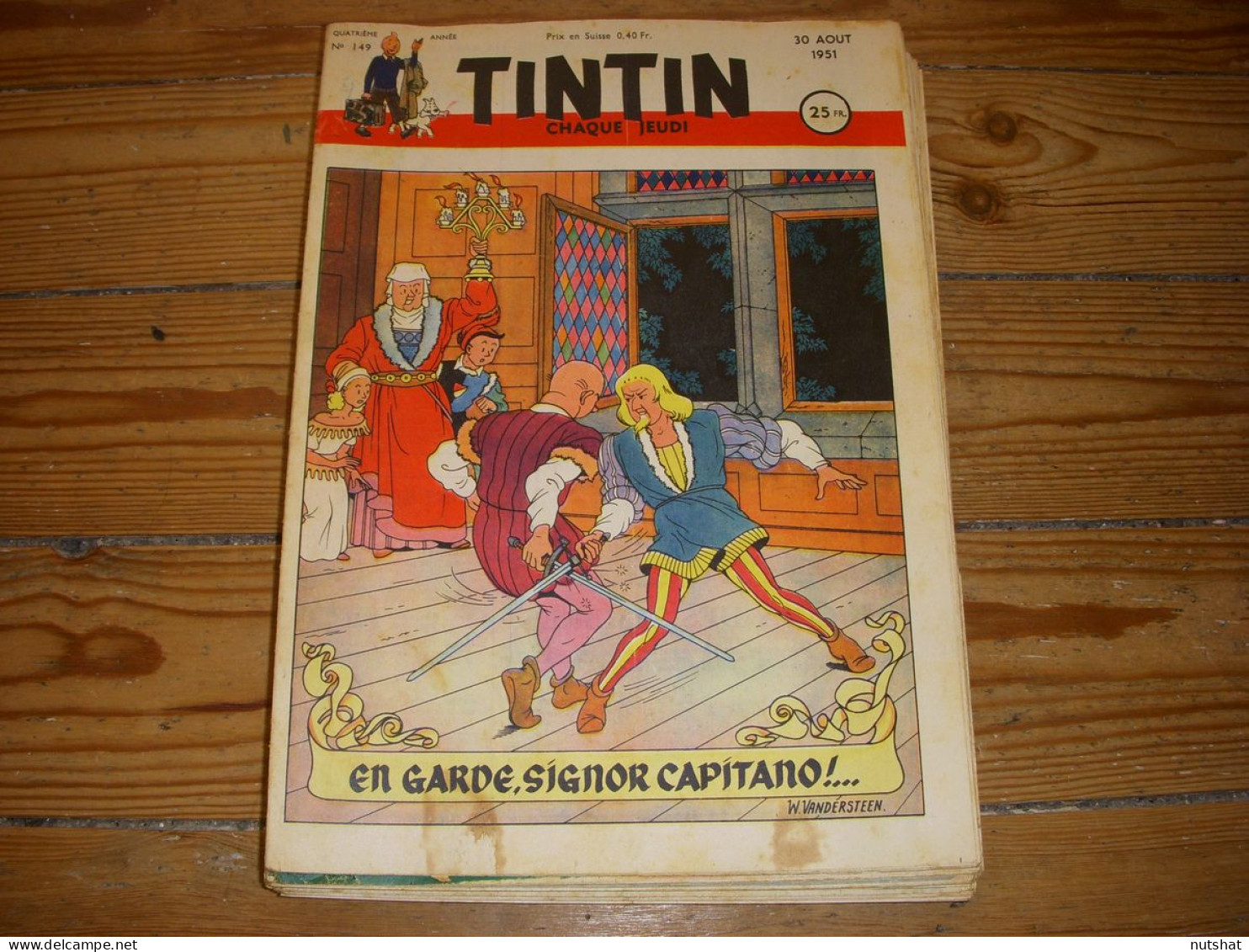 TINTIN 149 30.08.1951 Le FANTOME ESPAGNOL De VANDERSTEEN AUTOS Jacques MARTIN - Tintin