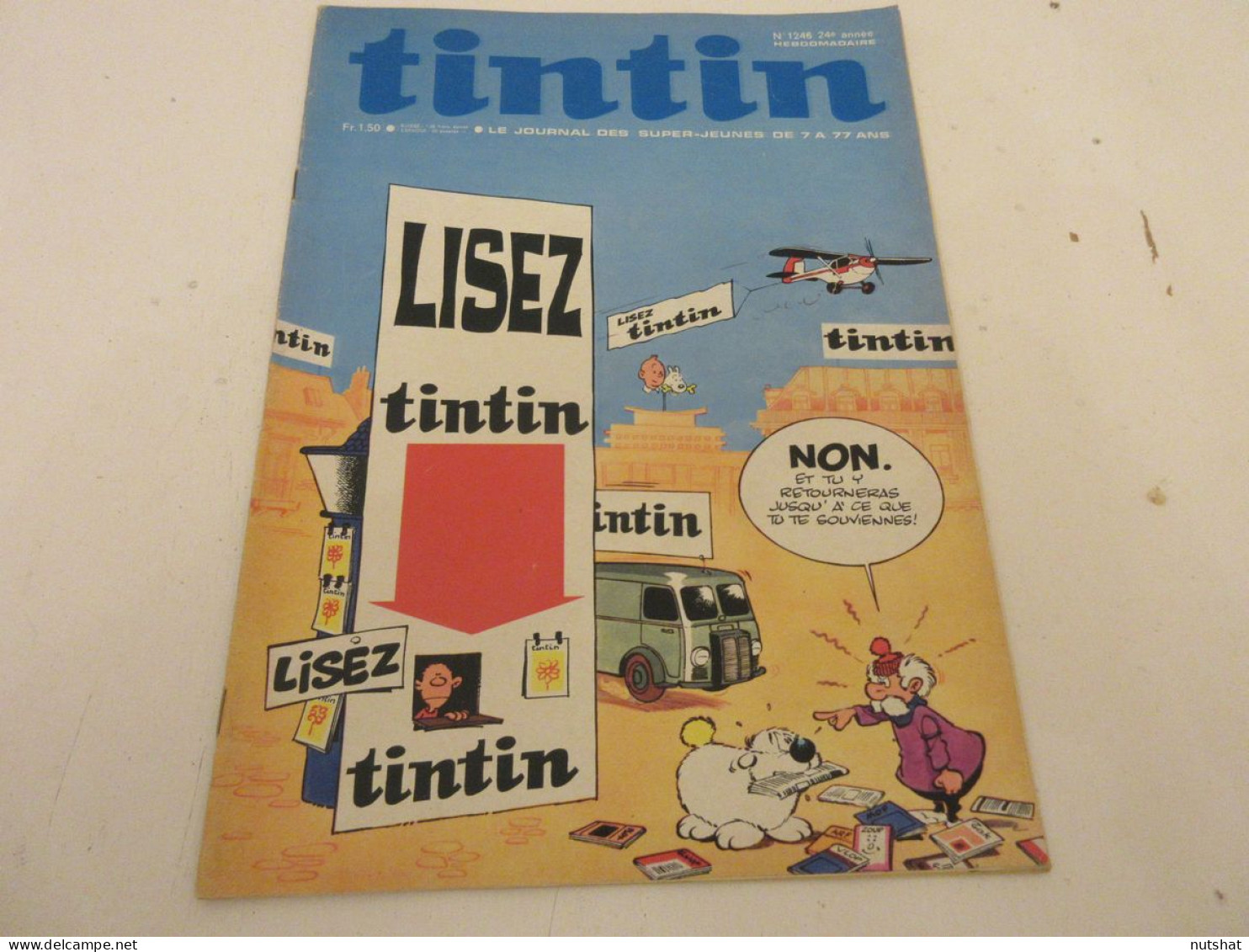 TINTIN 1246 14.09.1972 DOSSIER PISTOLETS Et REVOLVERS CARICATURE Annie CORDY     - Tintin