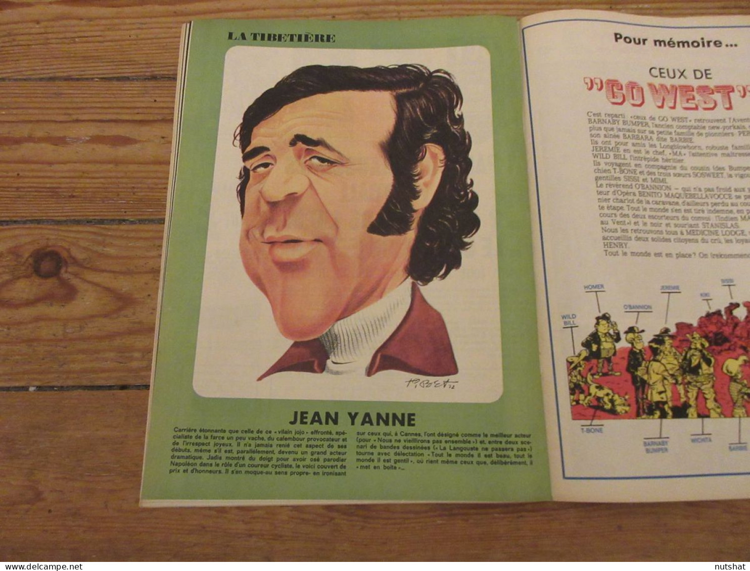 TINTIN 1243 24.08.1972 CARICATURE Jean YANNE DOSSIER Les DECHETS ZOO La LOUTRE   - Tintin