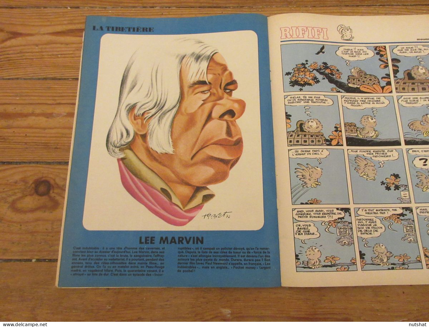 TINTIN 1238 20.07.1972 MINI-POSTER ALIX CARICATURE Lee MARVIN DOSSIER GROTTES    - Tintin