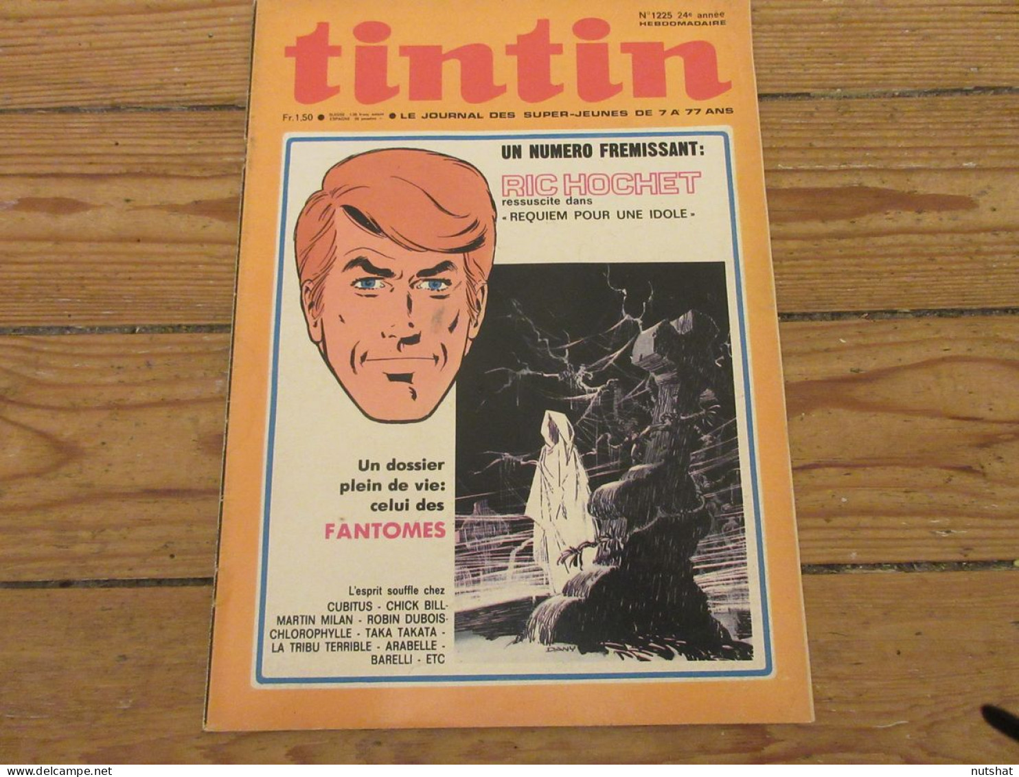 TINTIN 1225 20.04.1972 PUB MINI-BOLIDES ELF Francois CEVERT DOSSIER Les FANTOMES - Tintin