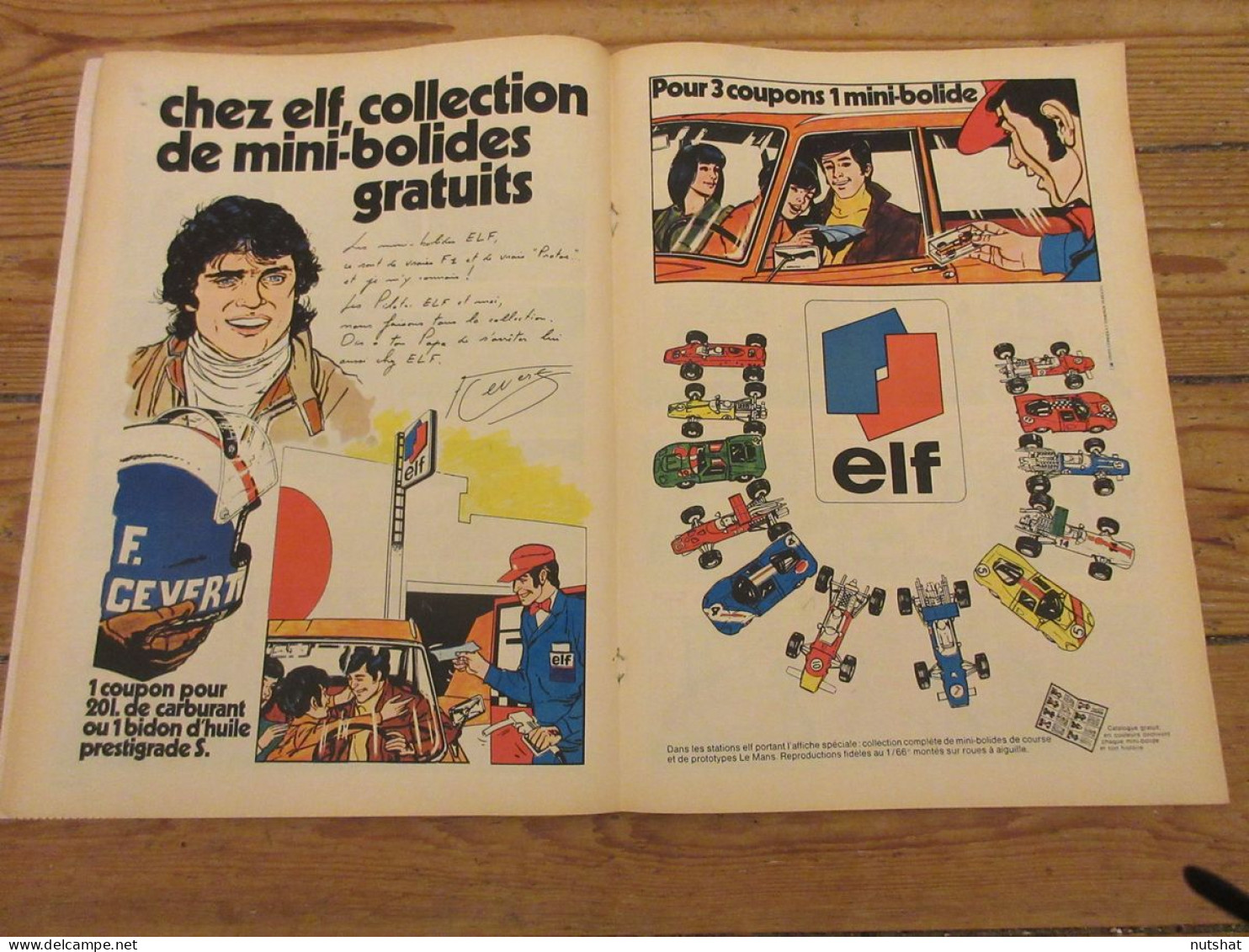 TINTIN 1225 20.04.1972 PUB MINI-BOLIDES ELF Francois CEVERT DOSSIER Les FANTOMES - Kuifje
