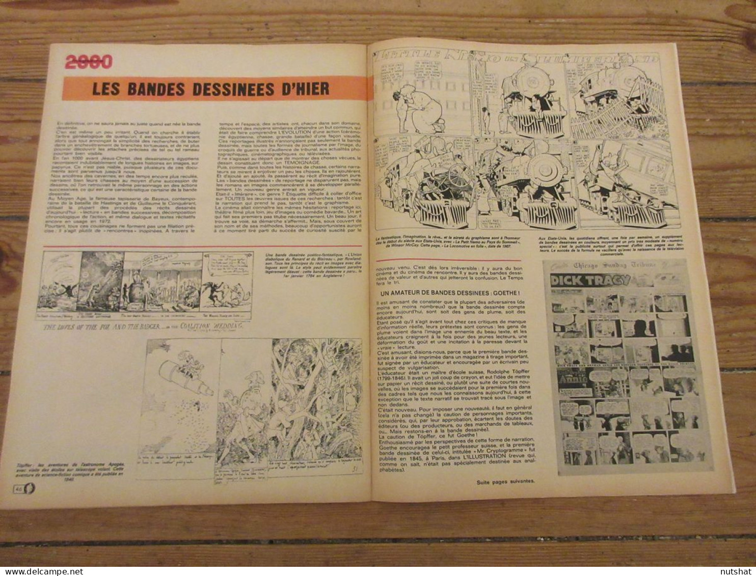 TINTIN 1220 16.03.1972 DOSSIER Les BD D'HIER Dick TRACY ENCYCLOPEDIE De La BD    - Tintin