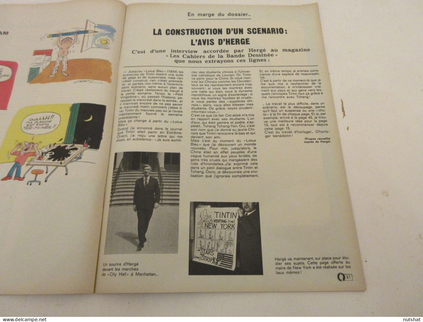 TINTIN 1251 19.10.1972 ENQUETE Ric HOCHET AUTO 24h ARGENTON 2CV SECRETS BD HERGE - Tintin