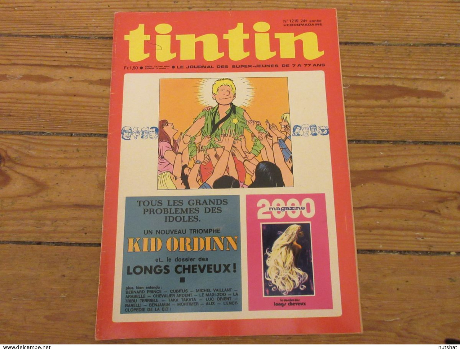 TINTIN 1219 09.03.1972 JEU Des 7 FAMILLES CHOCOLAT LANVIN AUTO RENAULT 5 R5      - Tintin
