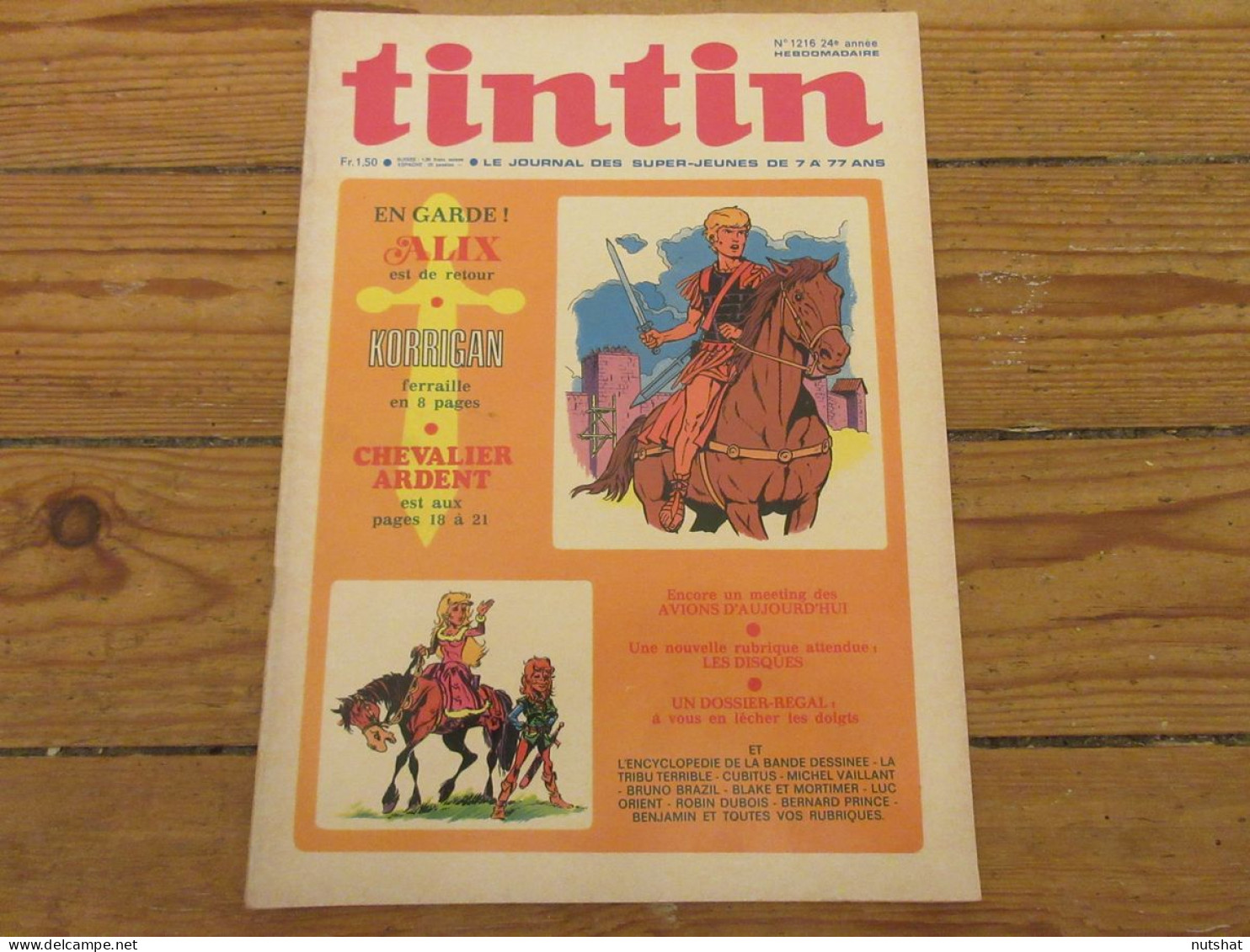 TINTIN 1216 17.02.1972 BD Le RETOUR D'ALIX CINEMA Le VIAGER DOSSIER GASTRONOMIE  - Tintin