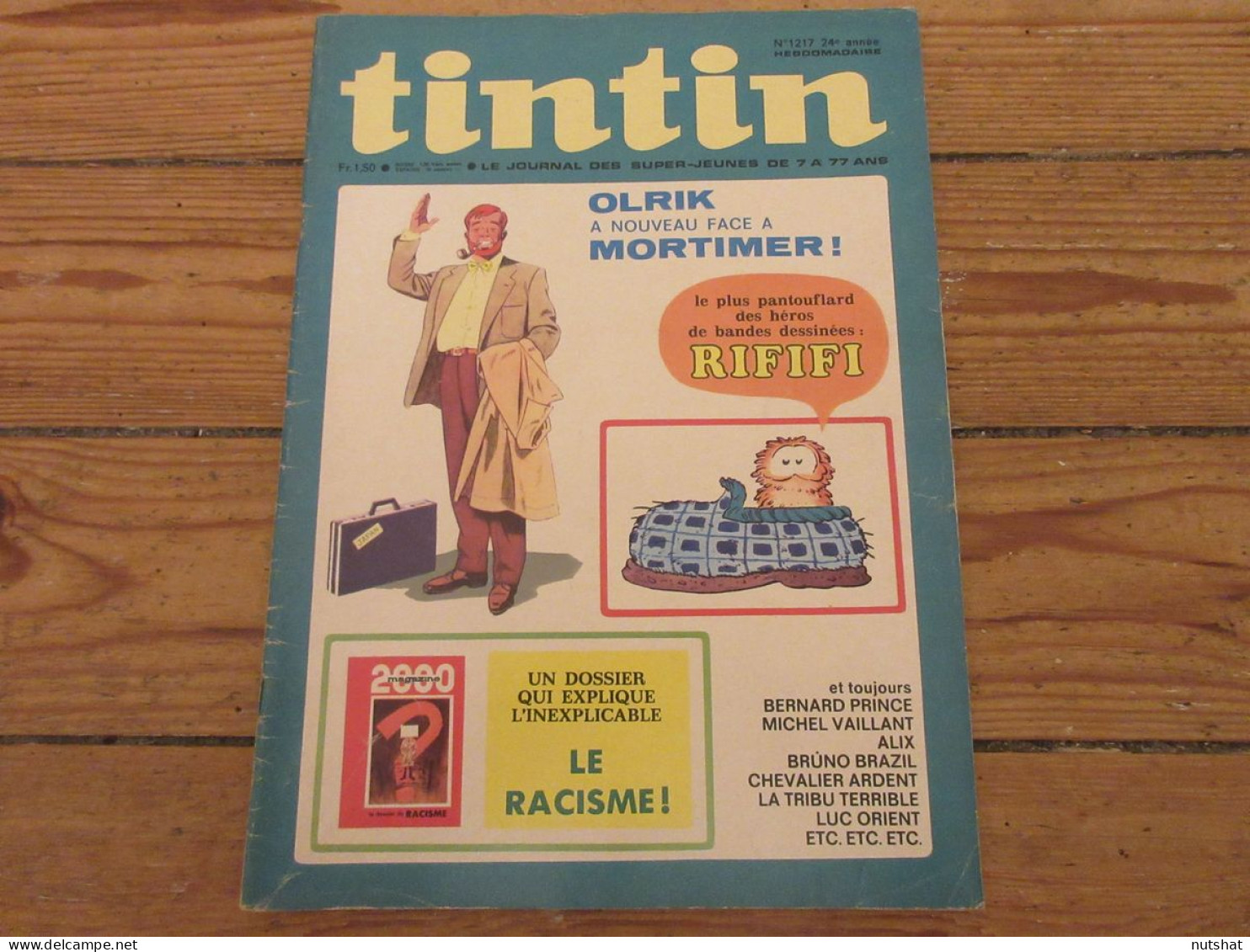 TINTIN 1217 24.02.1972 MINI-POSTER Bernard PRINCE DOSSIER Le RACISME Jean ACHE   - Kuifje