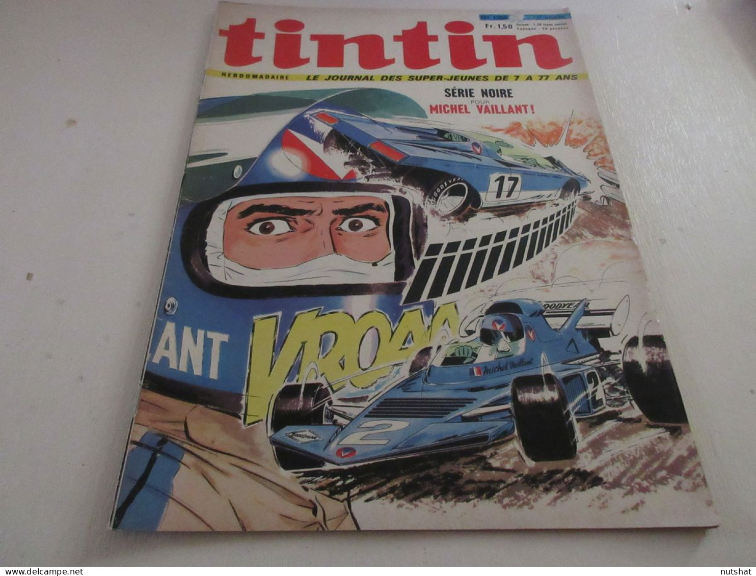 TINTIN 1209 30.12.1971 DOSSIER Le FROID CARICATURE Anthony QUINN CYCLISME OVION  - Tintin