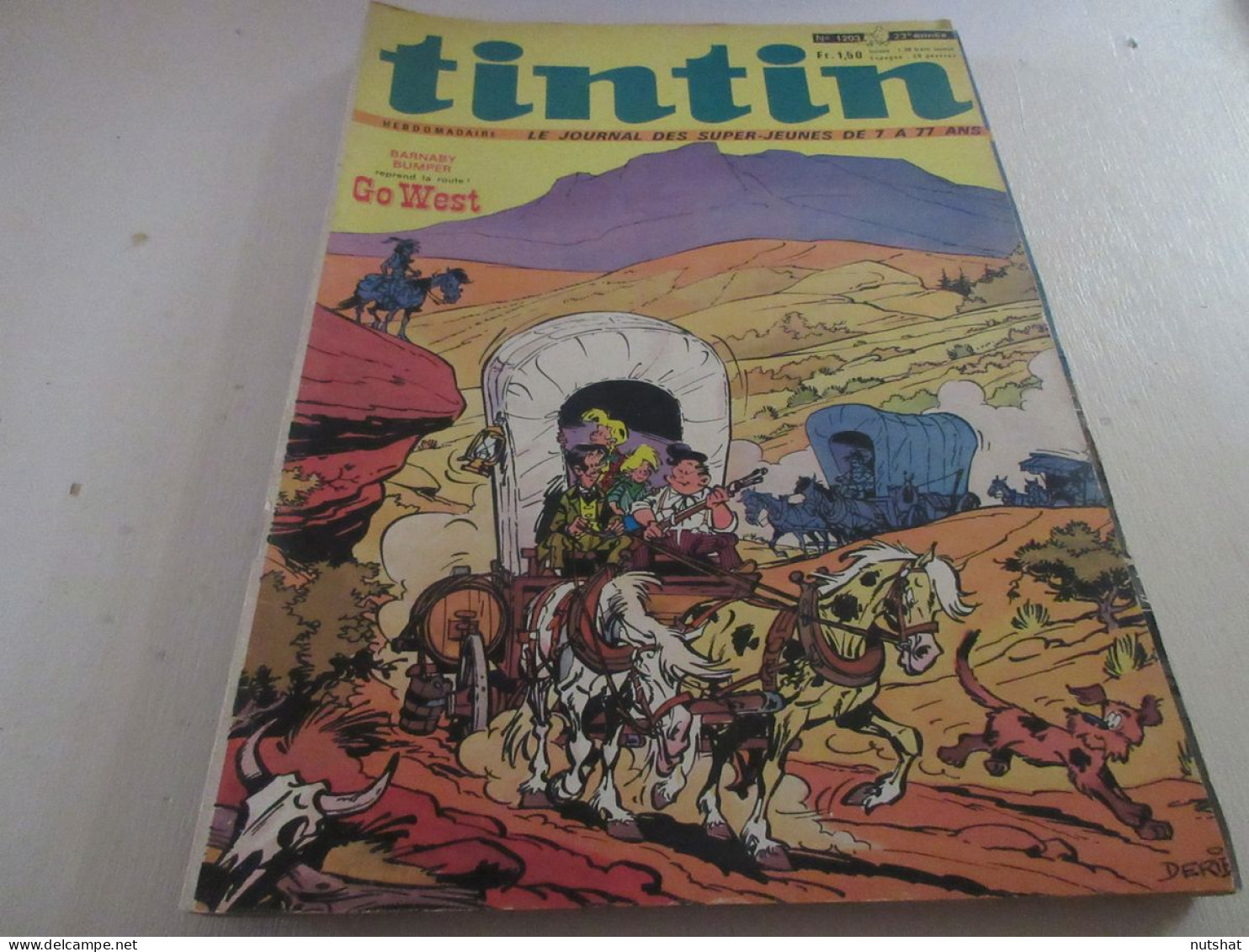 TINTIN 1203 18.11.1971 DOSSIER ASTRONAUTIQUE 2000 CARICATURE Wernher Von BRAUN   - Tintin