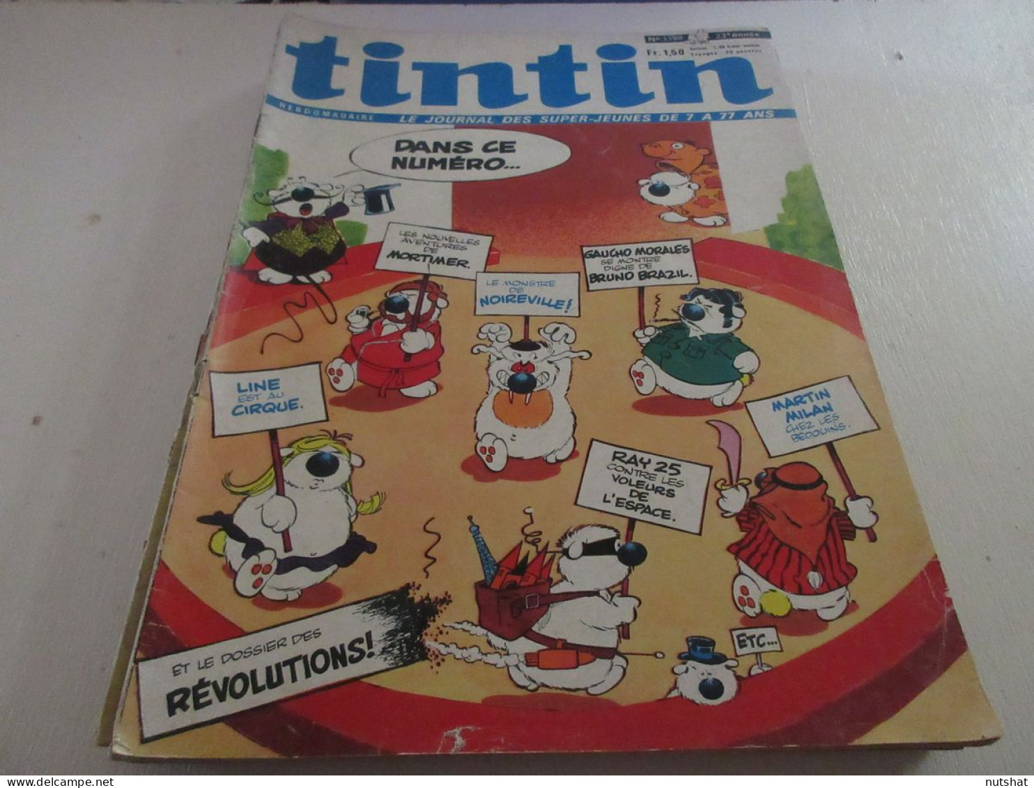 TINTIN 1199 21.10.1971 CINEMA Le MANS Steve Mc QUEEN DOSSIER La REVOLUTION       - Tintin