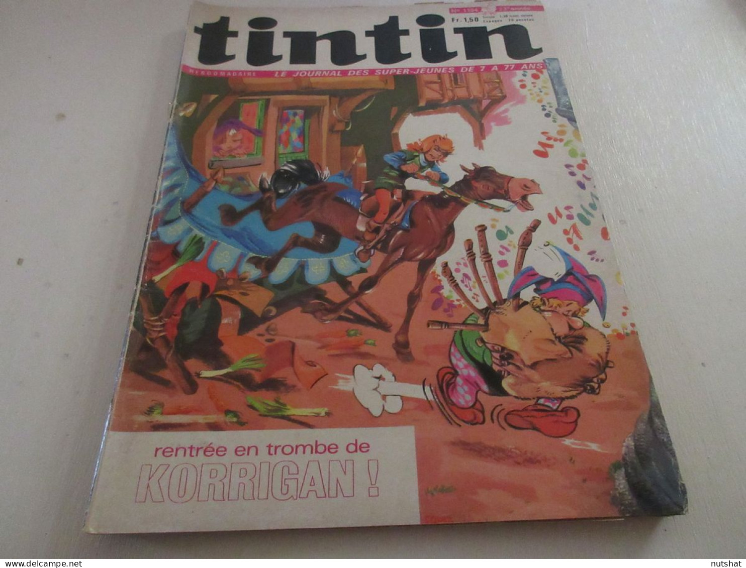 TINTIN 1194 16.09.1971 CINEMA Le MESSAGER DOSSIER CIGARETTE CARICATURE POMPIDOU  - Tintin