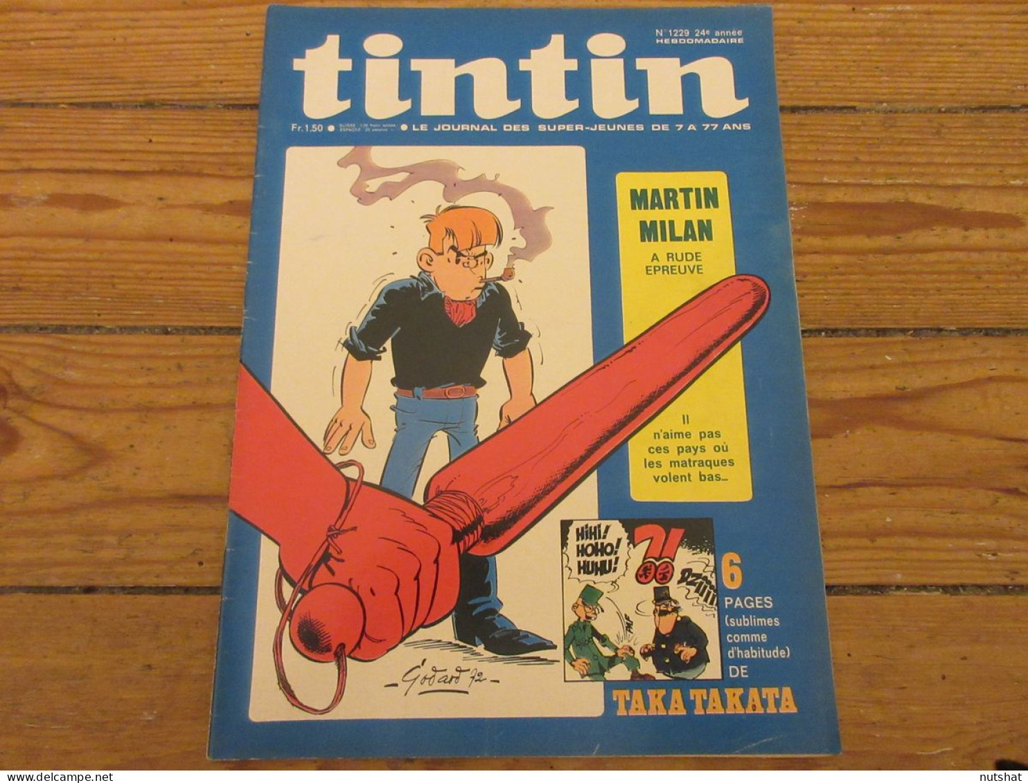 TINTIN 1229 18.05.1972 Le JEU Du CHAT MOTS TRAIN Le TGV 001 BD 6p. TAKA TAKATA   - Tintin