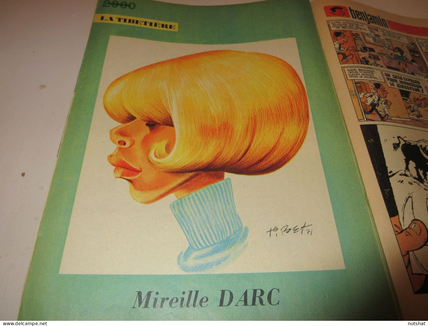 TINTIN 1187 29.07.1971 DOSSIER La LIBERATION FEMININE CARICATURE Mireille DARC   - Kuifje