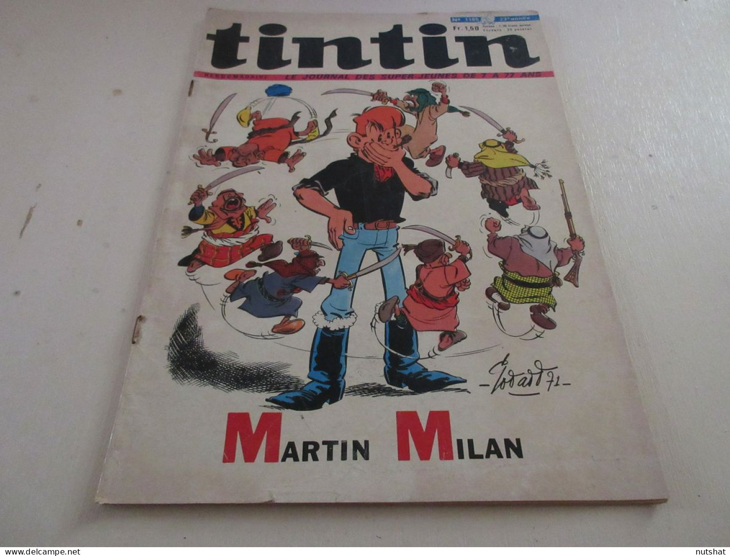 TINTIN 1185 15.07.1971 PING PONG J. SECRETIN DOSSIER SOLEIL MOTO HONDA 500 FOUR  - Tintin