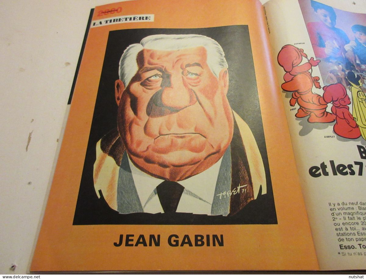 TINTIN 1180 10.06.1971 DOSSIER Du RAIL CARICATURE Jean GABIN FIAT 124 SPECIAL T  - Tintin