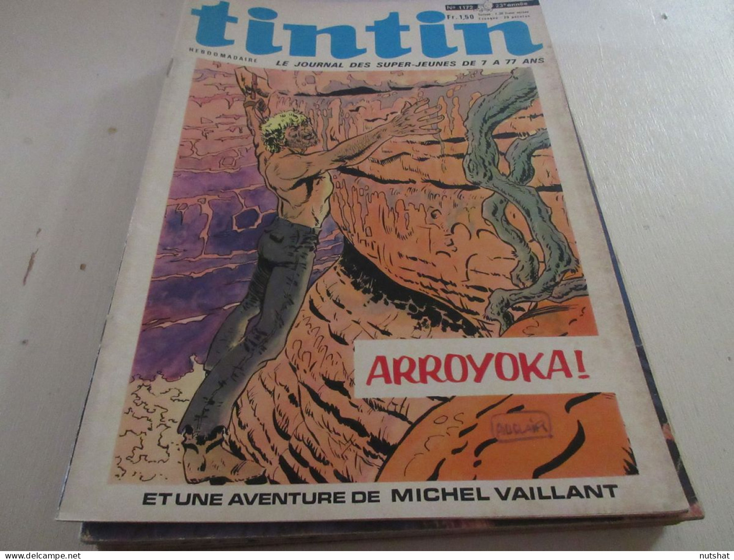 TINTIN 1172 15.04.1971 L'ANTHROPOMETRIE HISTOIRE COMPLETE Michel VAILLANT 8p.    - Tintin