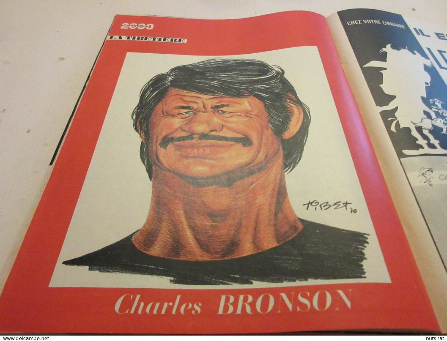 TINTIN 1163 11.02.1971 DOSSIER DETECTIVE CARICATURE Charles BRONSON SKI SCHRANZ  - Tintin