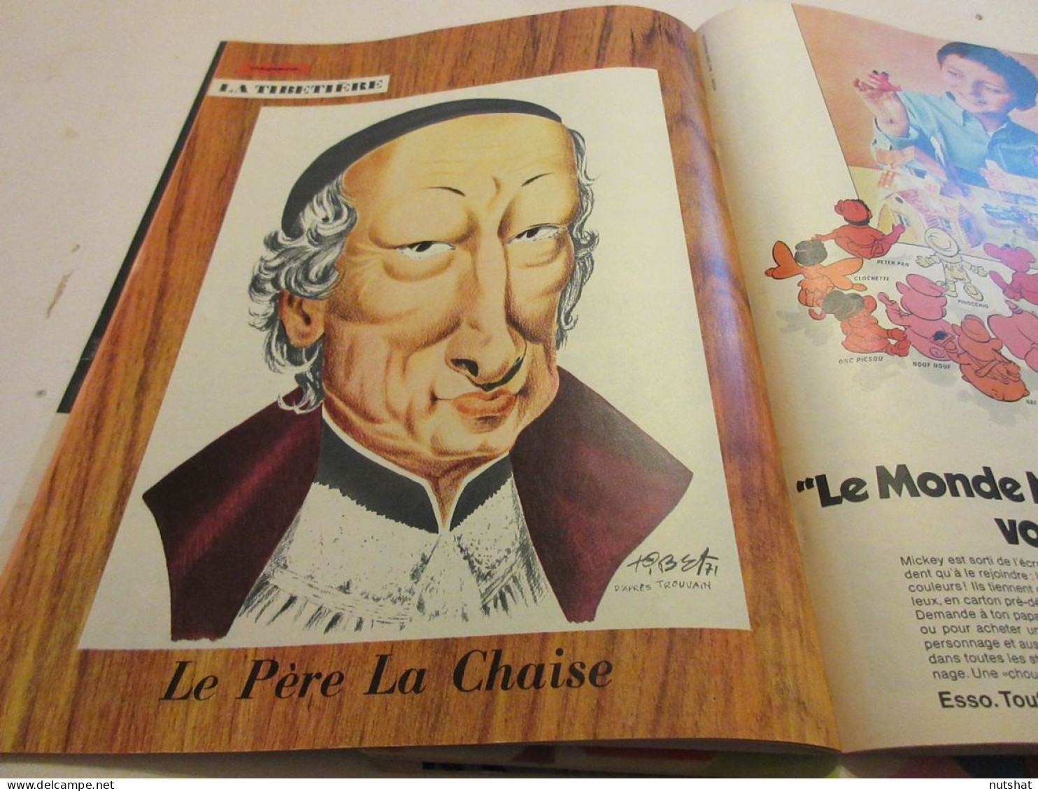TINTIN 1170 01.04.1971 DOSSIER De La CHAISE CARICATURE PERE LA CHAISE CIMETIERE  - Tintin