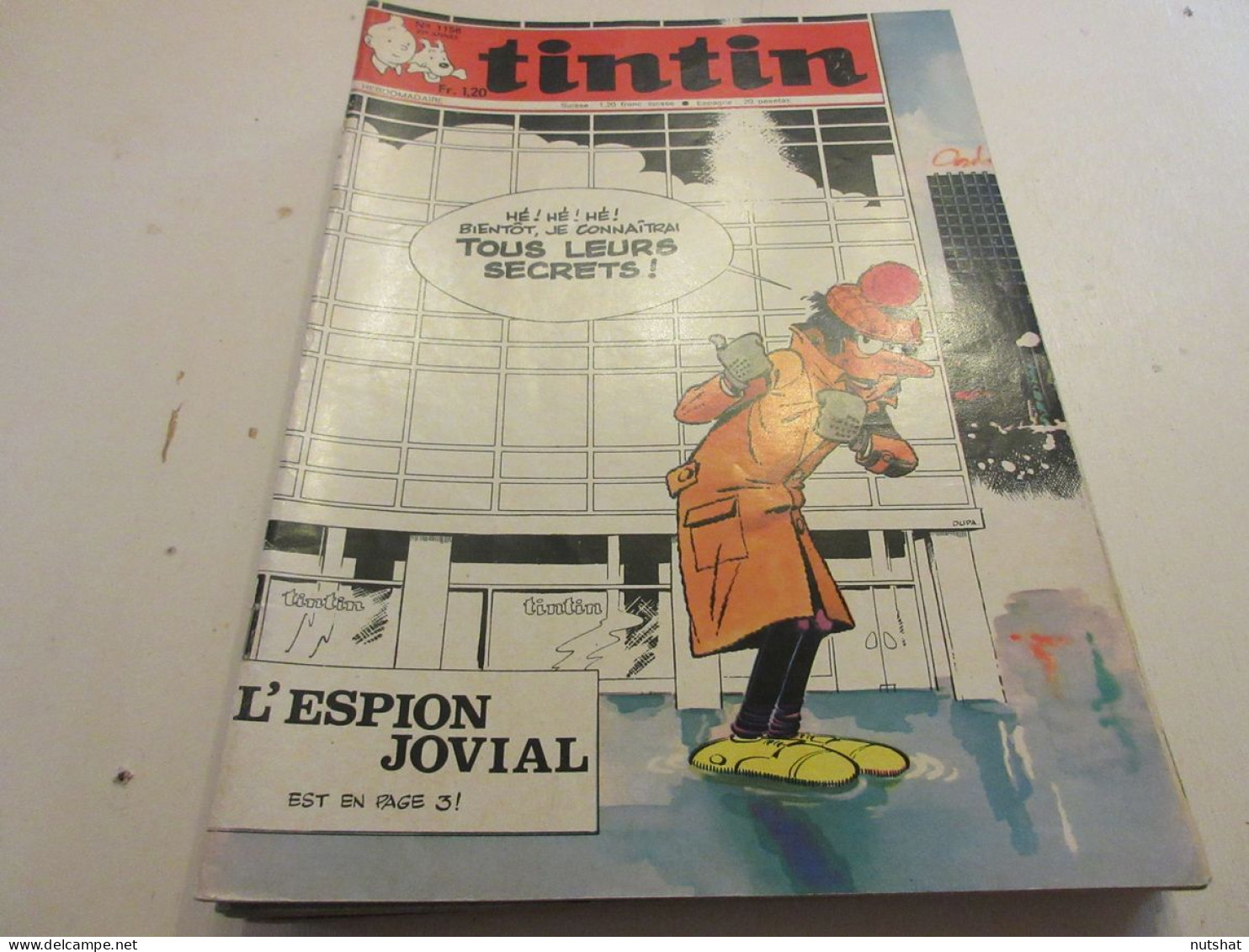 TINTIN 1156 24.12.1970 FOOT Jean DJORKAEFF PARIS KABOUL PARIS En DYANE J. GRATON - Tintin