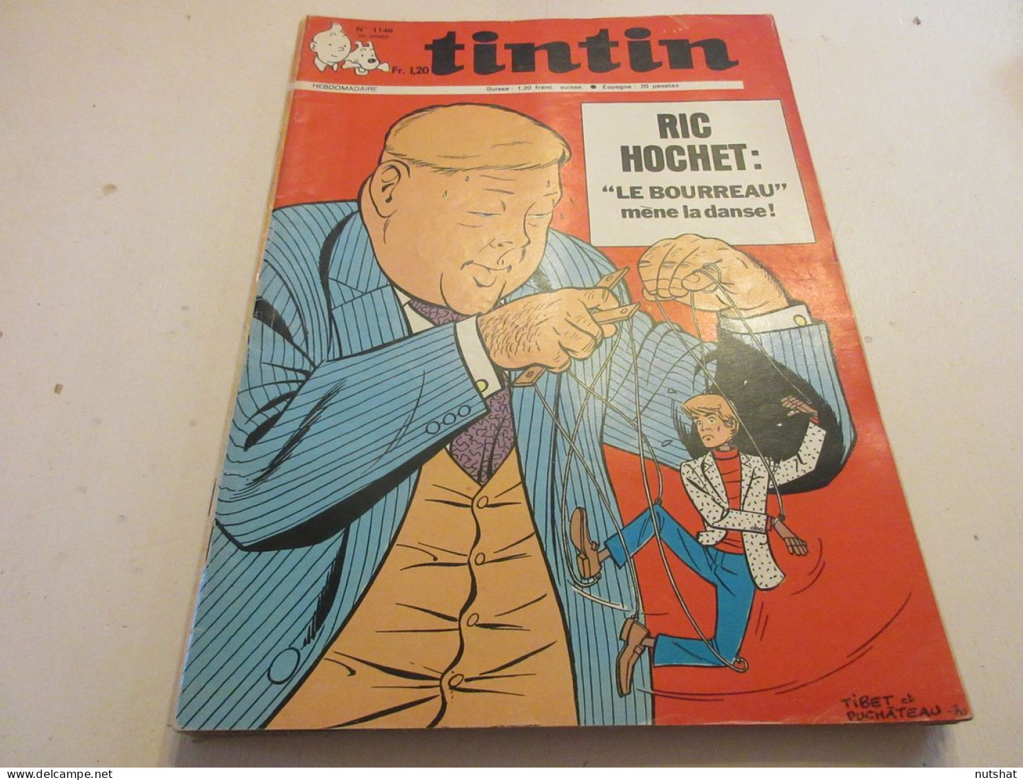 TINTIN 1146 15.10.1970 Le JOURNAL TINTIN Dans Le MONDE ATHLE Guy DRUT BOURVIL    - Tintin