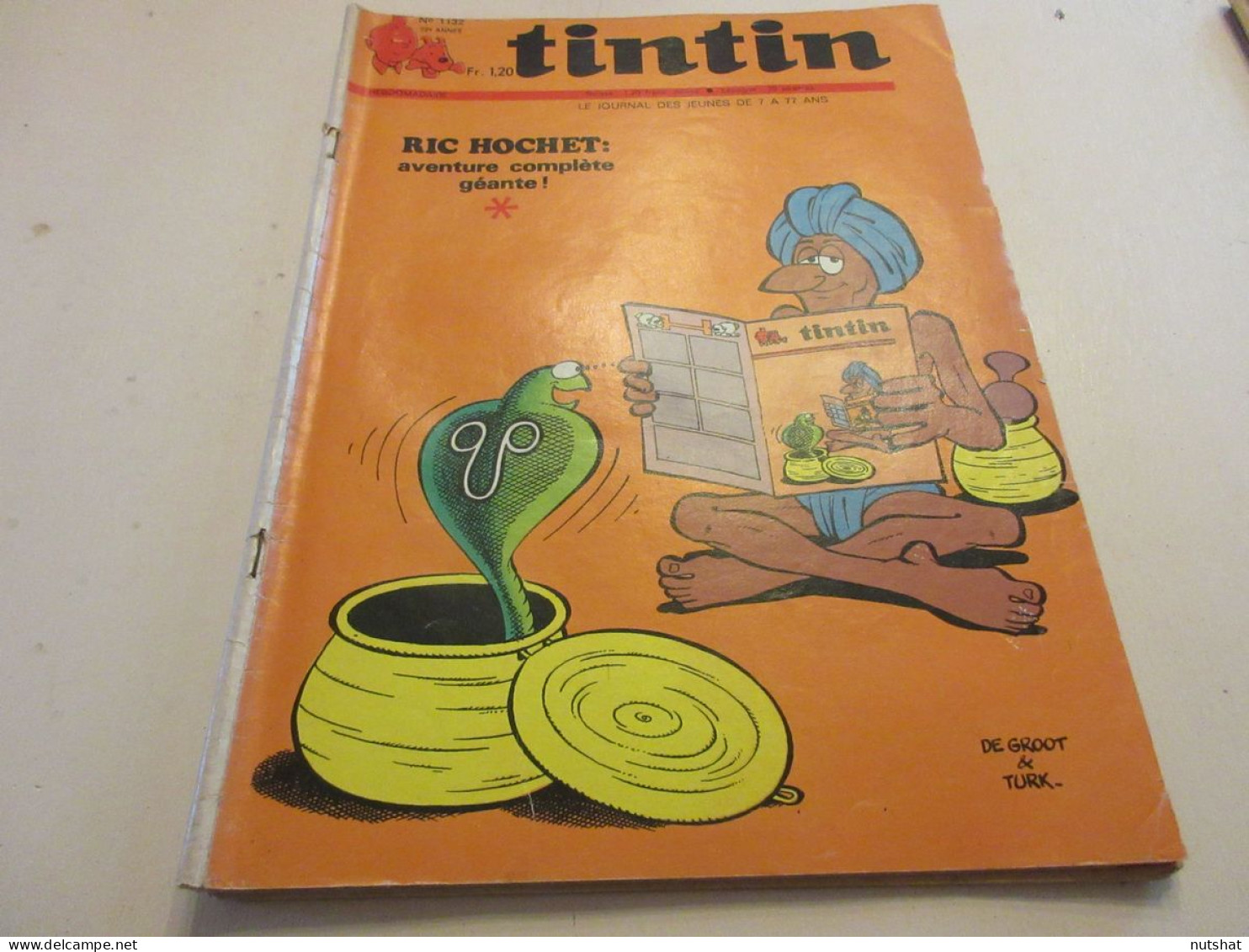 TINTIN 1132 09.07.1970 AVIONS CIVILS RUSSES HISTOIRE COMPLETE Ric HOCHET 8 Pages - Kuifje