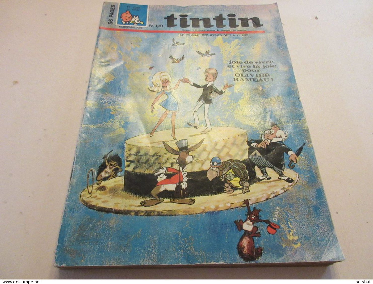 TINTIN 1045 07.11.1968 POLICE MONTEE AGENT SECRET Robert DELANNE 6000km En CANOT - Tintin
