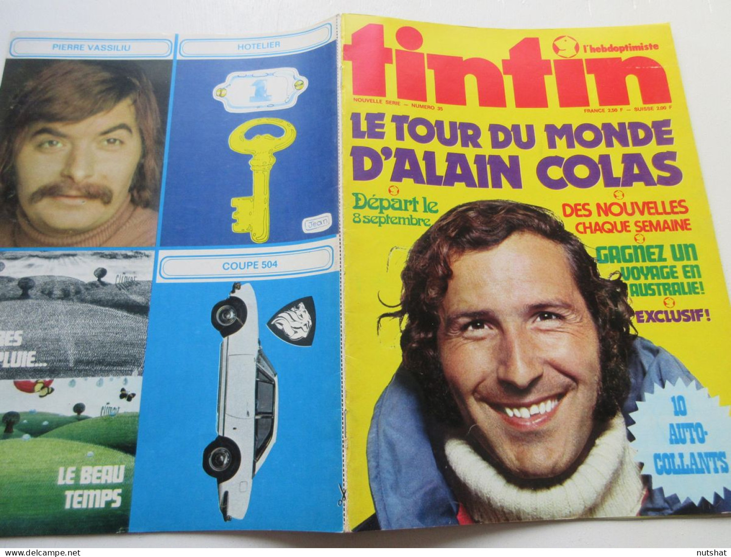 TINTIN 035 04.09.1973 Alain COLAS SPECIAL ATHLETISME VASSILIU Les PANTHERES GREG - Tintin