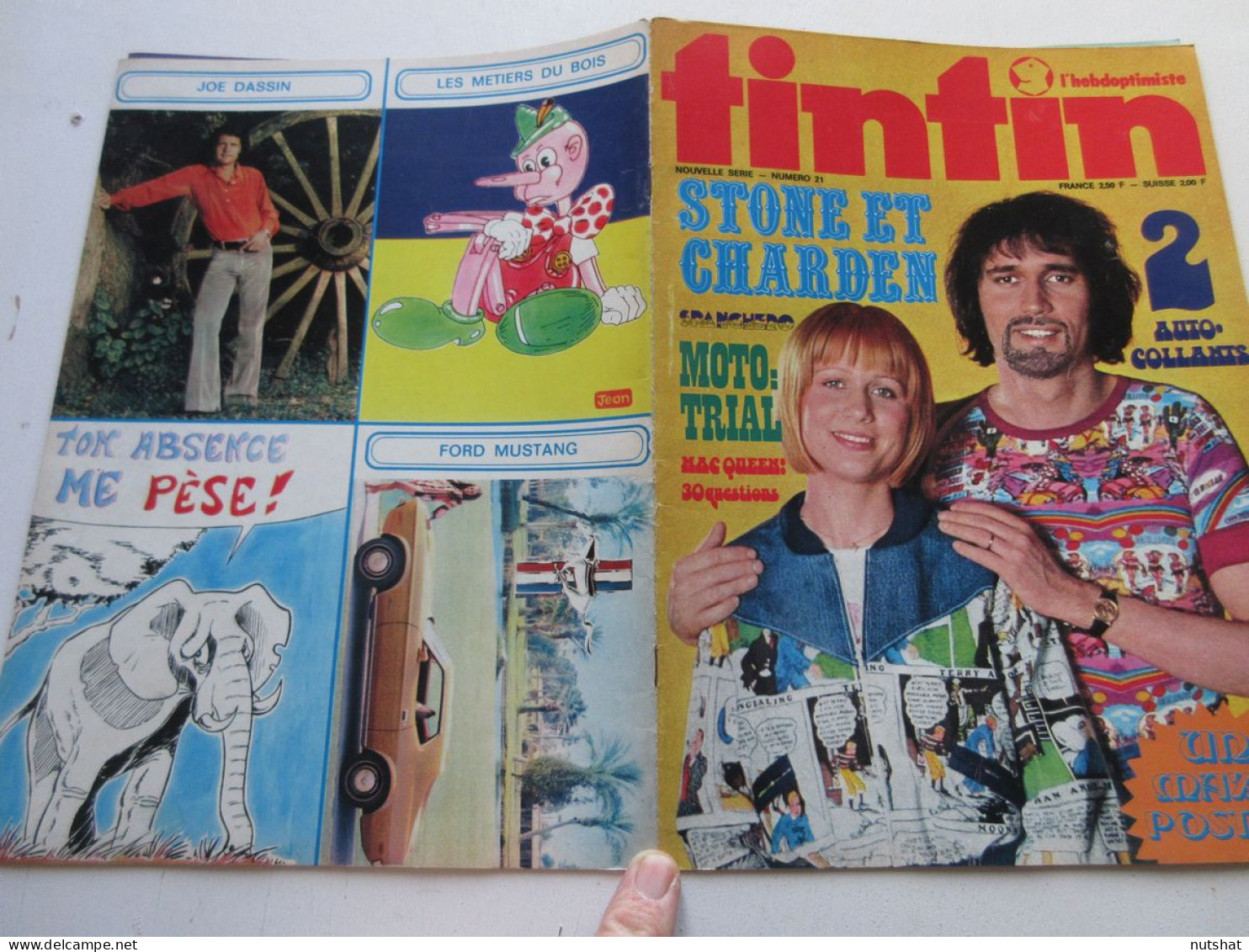 TINTIN 021 29.05.1973 La FRANCE Et L'ESPACE MOTO TRIAL Mc QUEEN STONE Et CHARDEN - Tintin