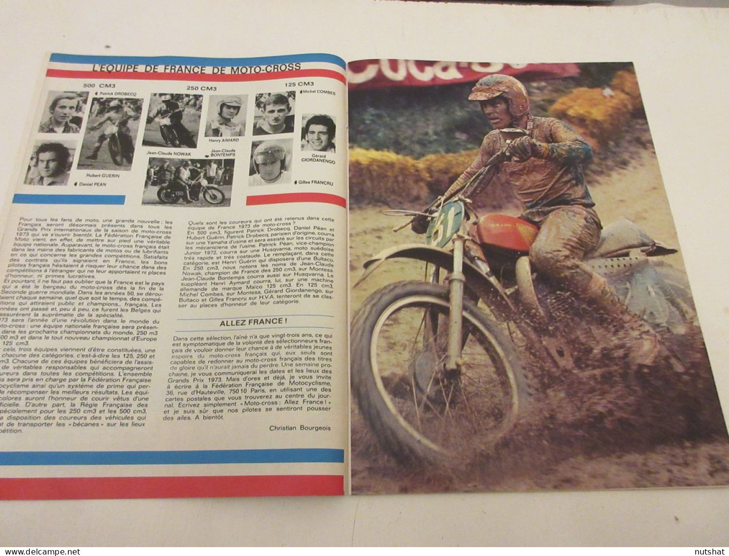 TINTIN 006 13.02.1973 Bernard PRINCE Michel DELPECH MOTO CROSS FLEUVE AMAZONE - Tintin