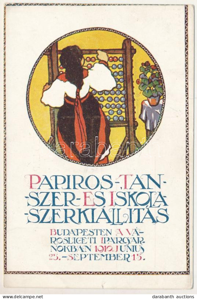 * T2/T3 1910 Papíros, Tanszer és Iskolaszer Kiállítás Budapesten A Városligeti Iparcsarnokban. Rigler Rt. / Hungarian St - Ohne Zuordnung