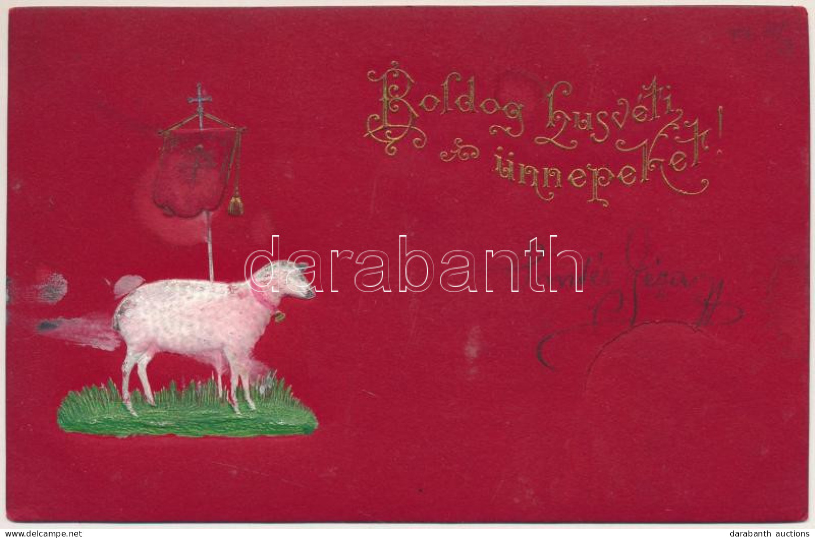 T2 1902 Boldog Húsvéti Ünnepeket! Dombornyomott Bárány / Easter Greeting, Embossed Lamb - Ohne Zuordnung