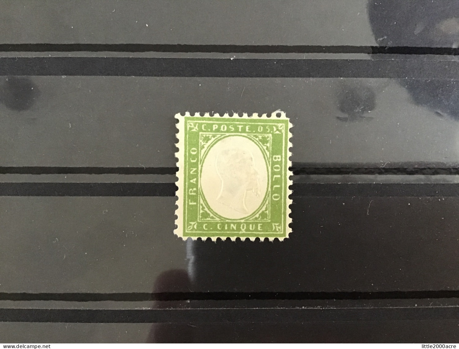 Sardinia 1855-63 5c Green Mint Perforated Reprint SG 25? Yv 10 - Sardinië