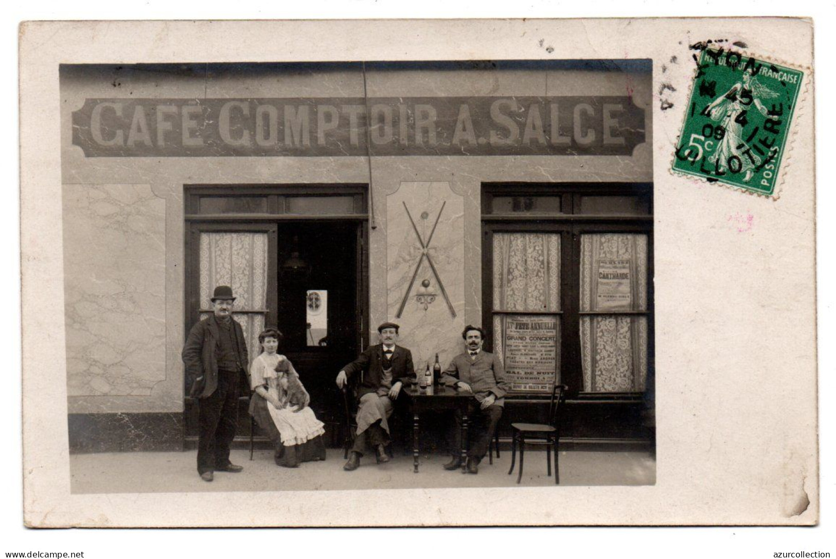 Café Comptoir. Maison A. Salce. Carte Photo Animée - Lyon 7