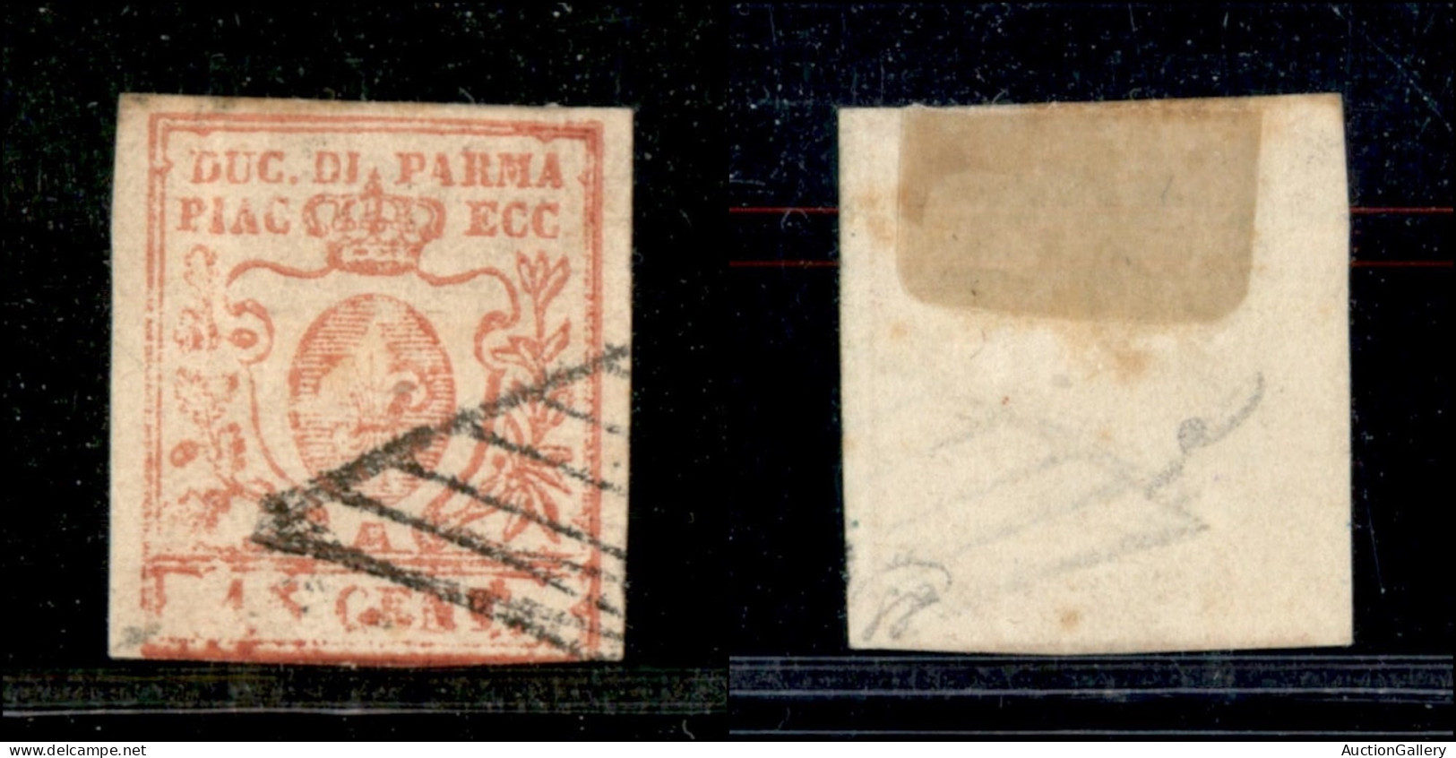 Antichi Stati Italiani - Parma - 1859 - 15 Cent (9) Poco Inchiostrato Con Molte Falle Di Stampa - Cornice Intaccata In B - Sonstige & Ohne Zuordnung