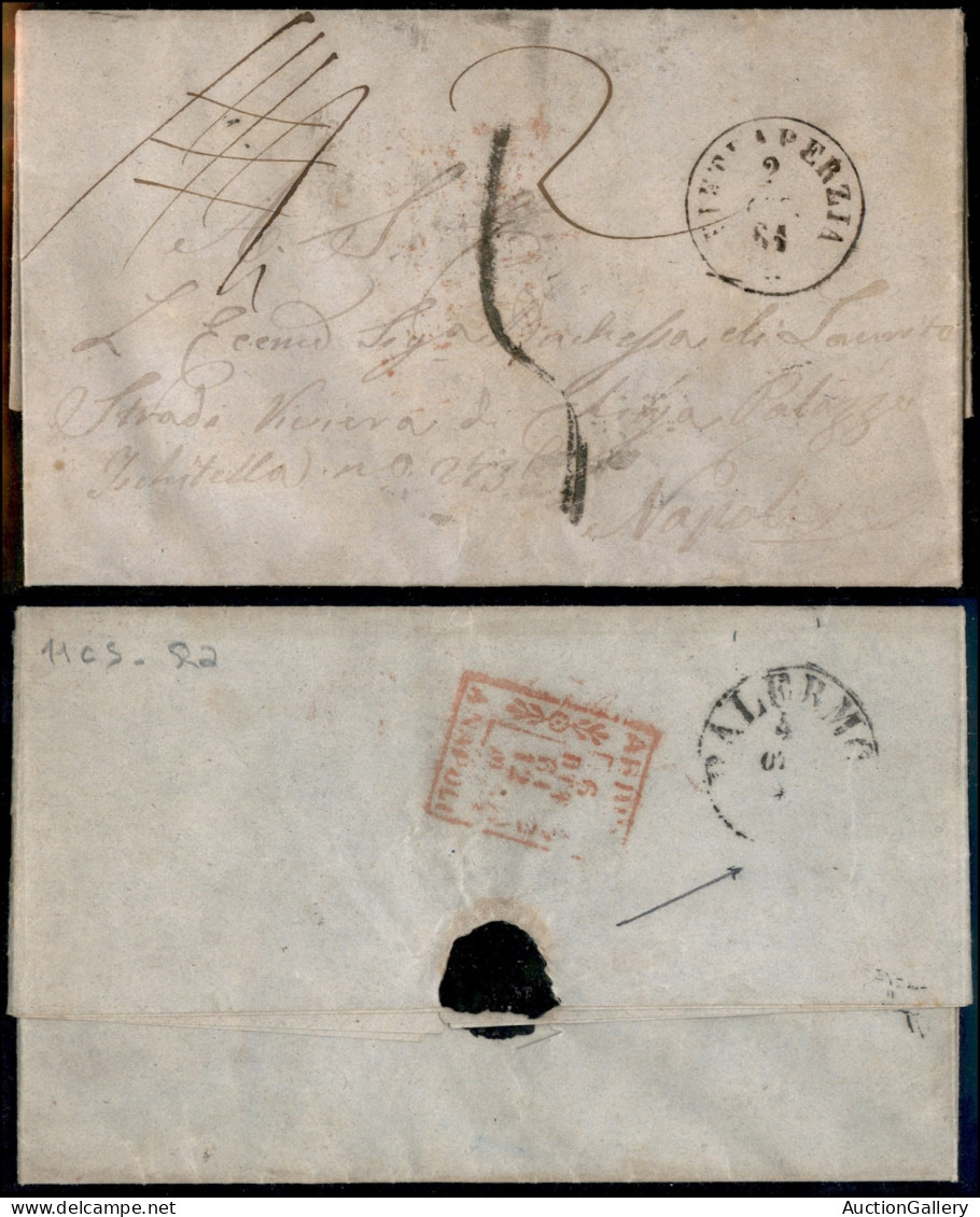 Antichi Stati Italiani - Sicilia - Pietraperizia - 1861/1863 - Tre Lettere Per Napoli - Tassate - Otros & Sin Clasificación