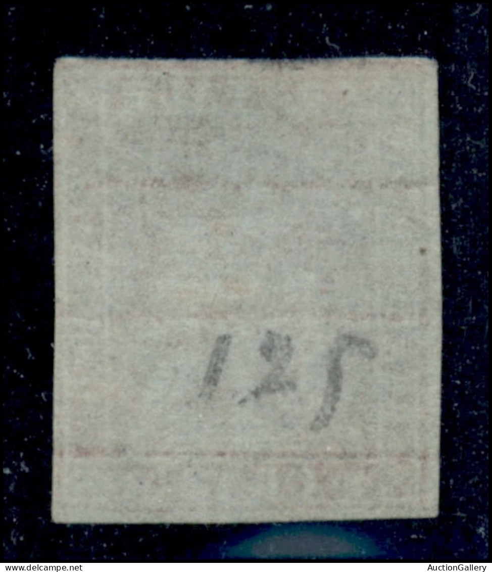 Antichi Stati Italiani - Toscana - 1851 - 1 Crazia (4b - Carta Azzurrata) Stretto Margine A Destra - Cert. AG - Sonstige & Ohne Zuordnung