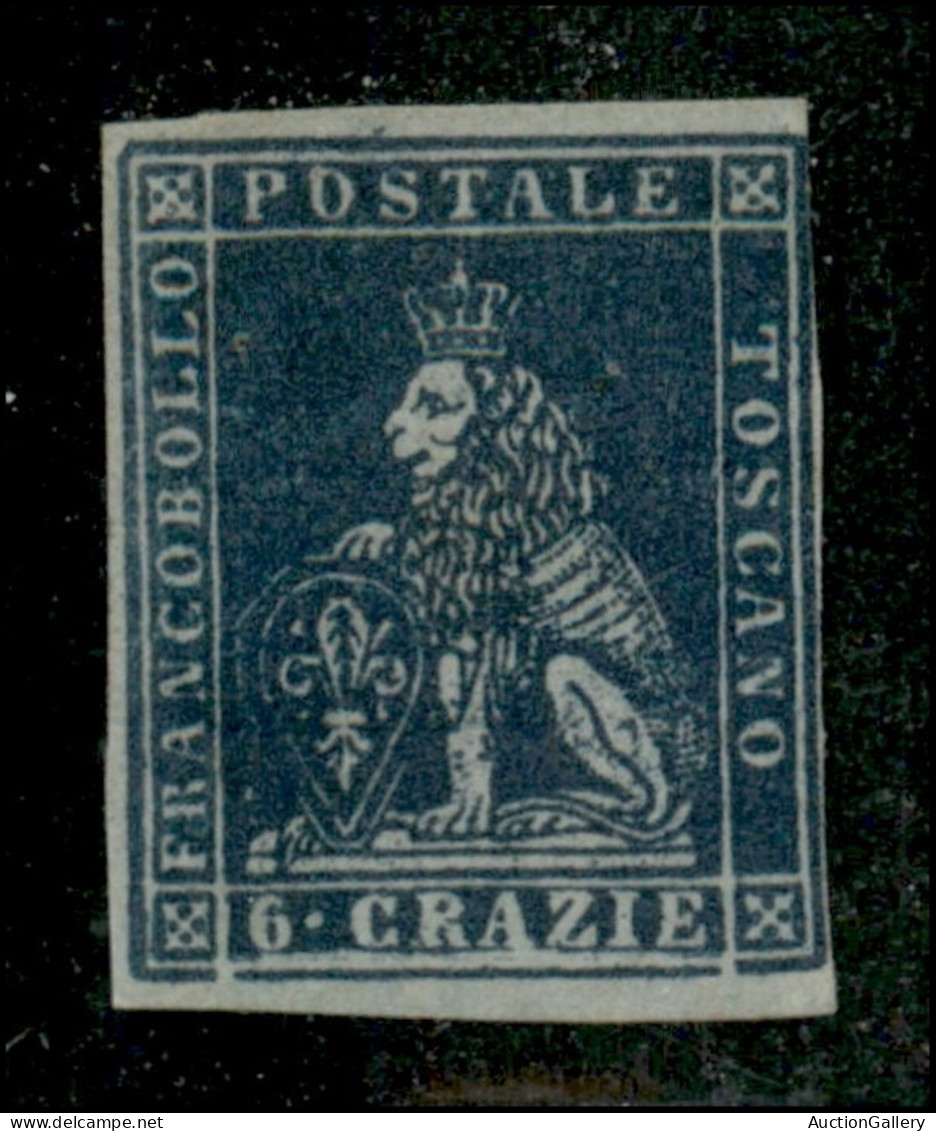 Antichi Stati Italiani - Toscana - 1851 - 6 Crazie (7c) Usato Con Invisibile Tratto A Penna - Sonstige & Ohne Zuordnung