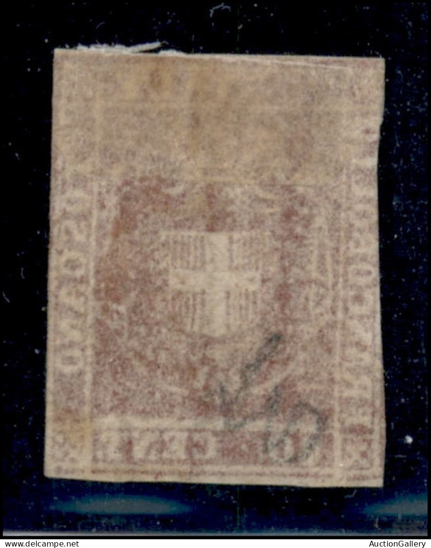 Antichi Stati Italiani - Toscana - 1860 - 40 Cent (21) Corto In Verticale - Annullamento (rosso) Invisibile E Piena Gomm - Sonstige & Ohne Zuordnung
