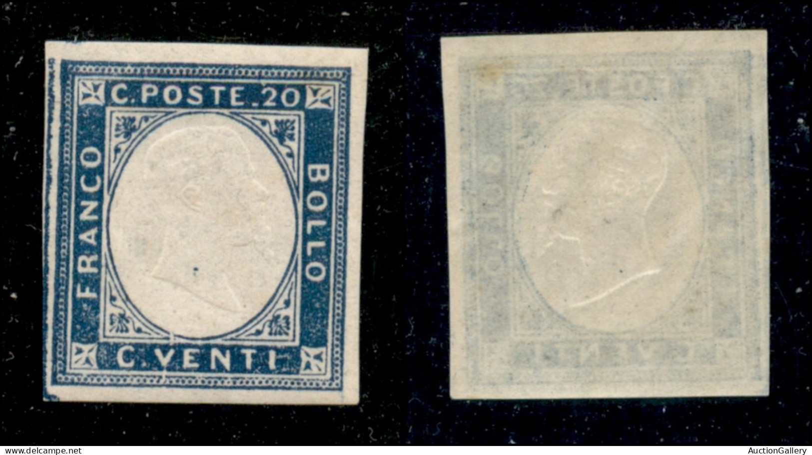 Regno - Province Napoletane - 1861 - 20 Cent (3) - Filetto Di Riquadro A Sinistra - Gomma Integra - Other & Unclassified