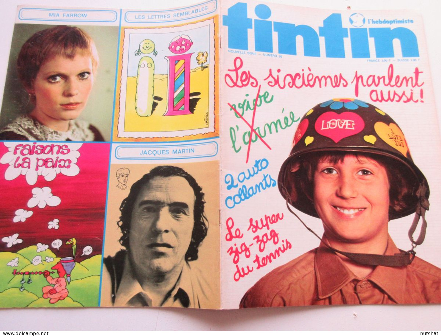 TINTIN 020 22.05.1973 BLASONS Et INSIGNES De L'ARMEE MINI-POSTER Donny OSMOND    - Tintin