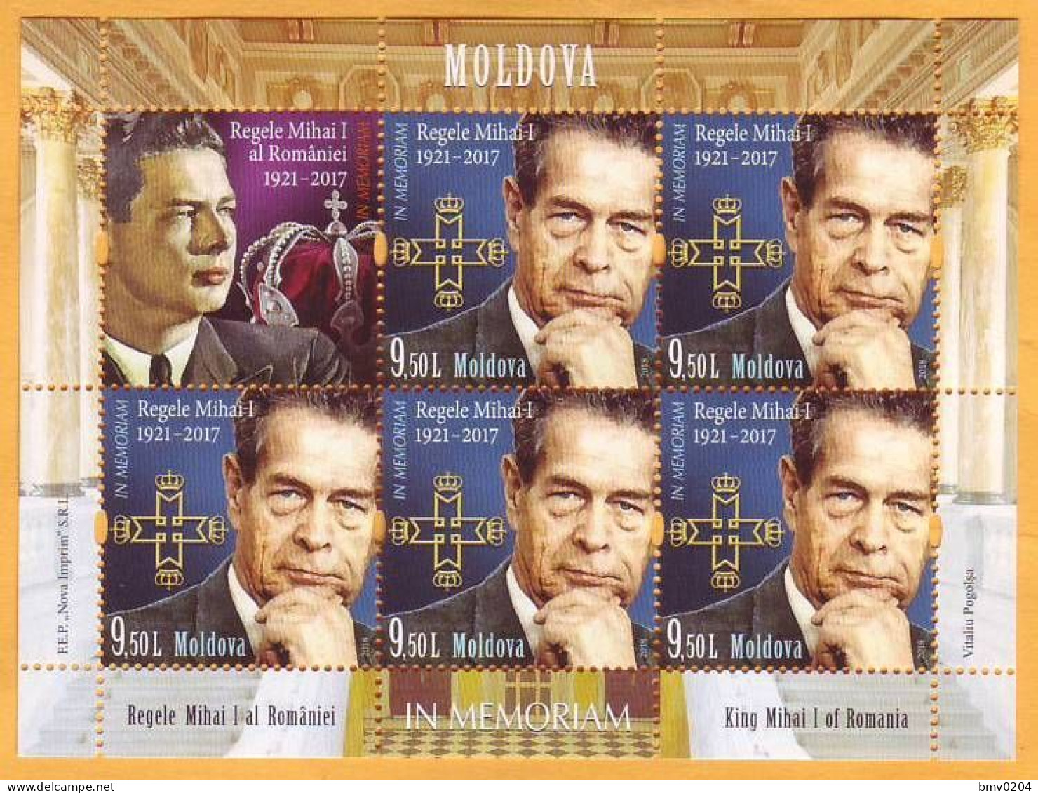 2018 Moldova Moldavie Mint Sheetlet  Kingdom. King 1 Mihai. Romania. Bessarabia Basarabia  In Memory. - Moldavie