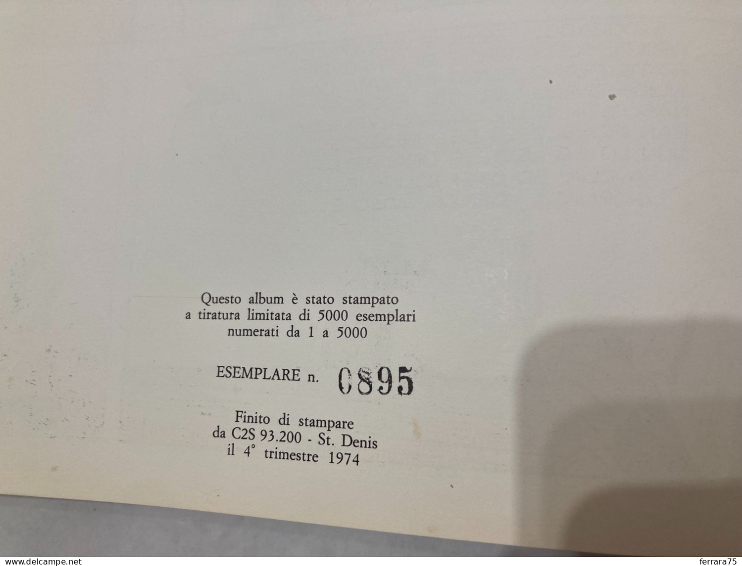 HUGO PRATT-CORTO MALTESE COPIA NUMERATA N.895 MILANO LIBRI EDIZIONI 1974.