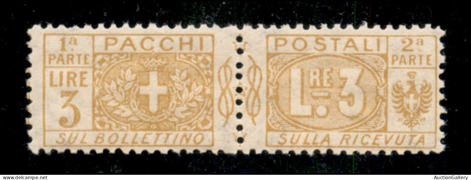 Regno - Pacchi Postali - 1914 - 3 Lire Pacchi Postali (14) - Gomma Integra - Other & Unclassified