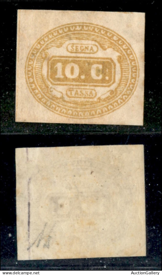 Regno - Segnatasse - 1863 - 10 Cent (1a - Ocra) - Gomma Originale - Diena (2.800) - Other & Unclassified