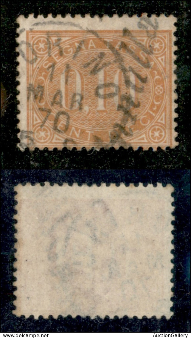 Regno - Segnatasse - 1869 - 10 Cent (2) Usato (100) - Otros & Sin Clasificación