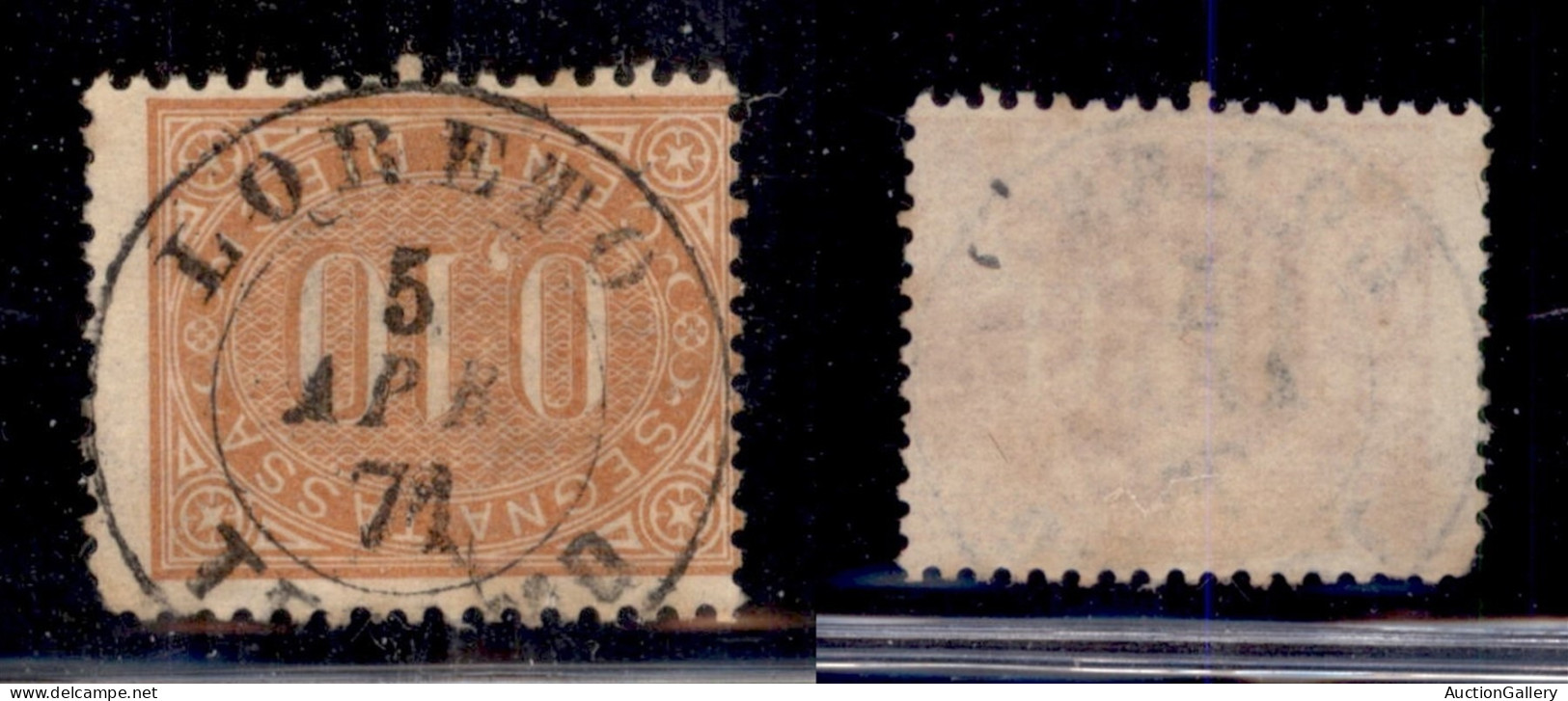 Regno - Segnatasse - 1869 - 10 Cent (2) Usato A Loreto - Autres & Non Classés