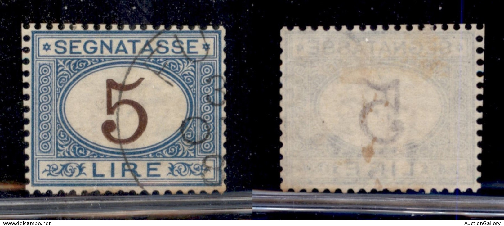 Regno - Segnatasse - 1874 - 5 Lire (13) Usto - Ottima Centratura - Andere & Zonder Classificatie