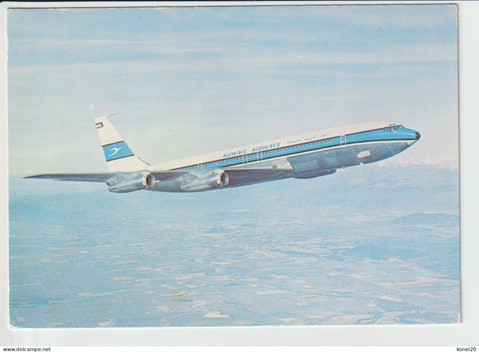 Vintage Pc Kuwait Airways Boeing 707 Aircraft - 1919-1938: Entre Guerres