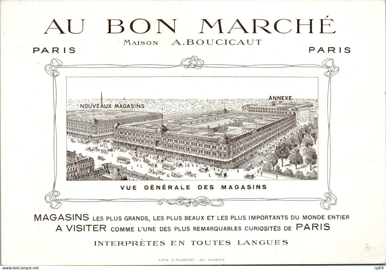 Chromo Au Bon Marché PL-1 N°2 La Lune Est Tombée ... Au Clair De La Lune En TB.Etat - Au Bon Marché