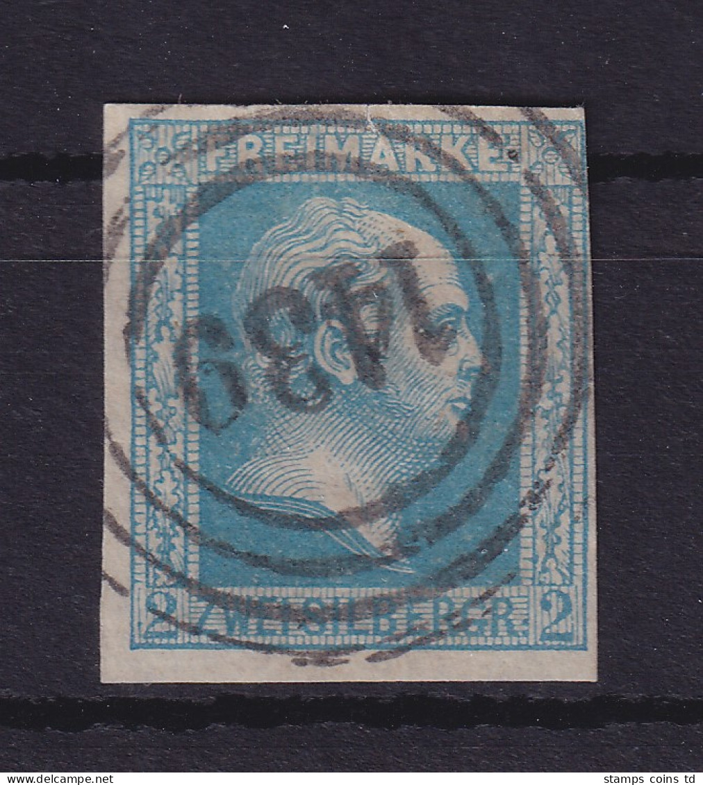 Preußen 1857 König Friedrich Wilhelm IV.  Mi.-Nr. 7 Mit Nummern-O 1439 Stettin - Other & Unclassified